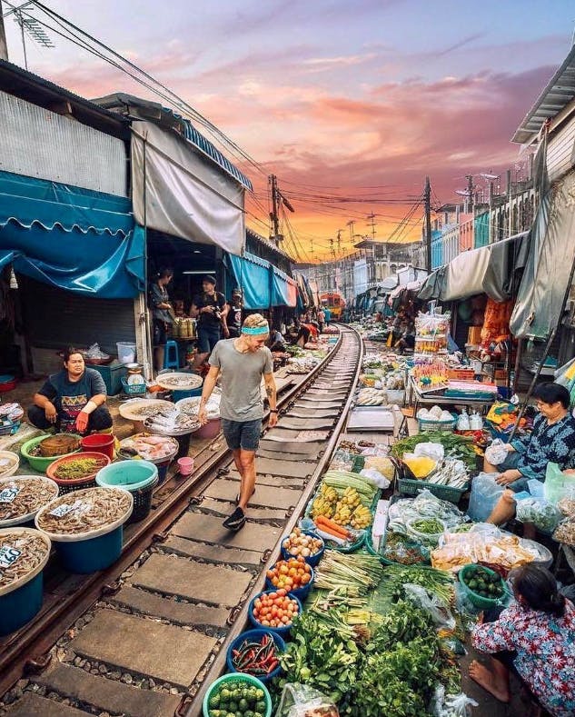 Maeklong Railway Market